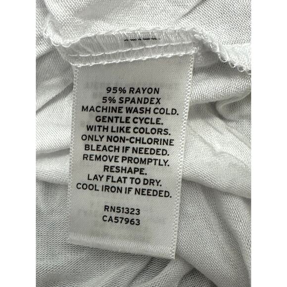 Halogen Sleeveless Tank Top Crew Neck Keyhole Back Sleeveless White Medium NWT - Picture 10 of 10